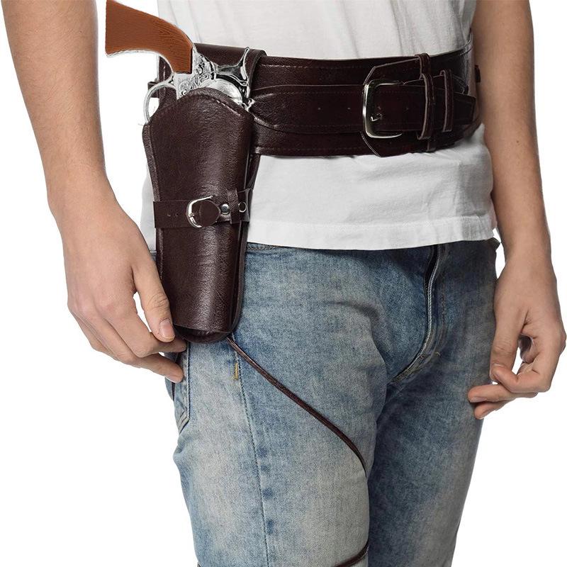 Medieval Cowboy Halloween Double Gun Holster Belt Costume Accessory