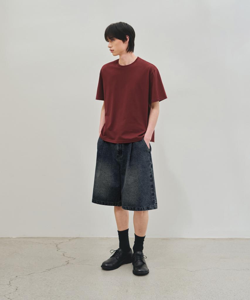 ROTEMBER Washed Bermuda Denim Pants [ 3 Colors ]