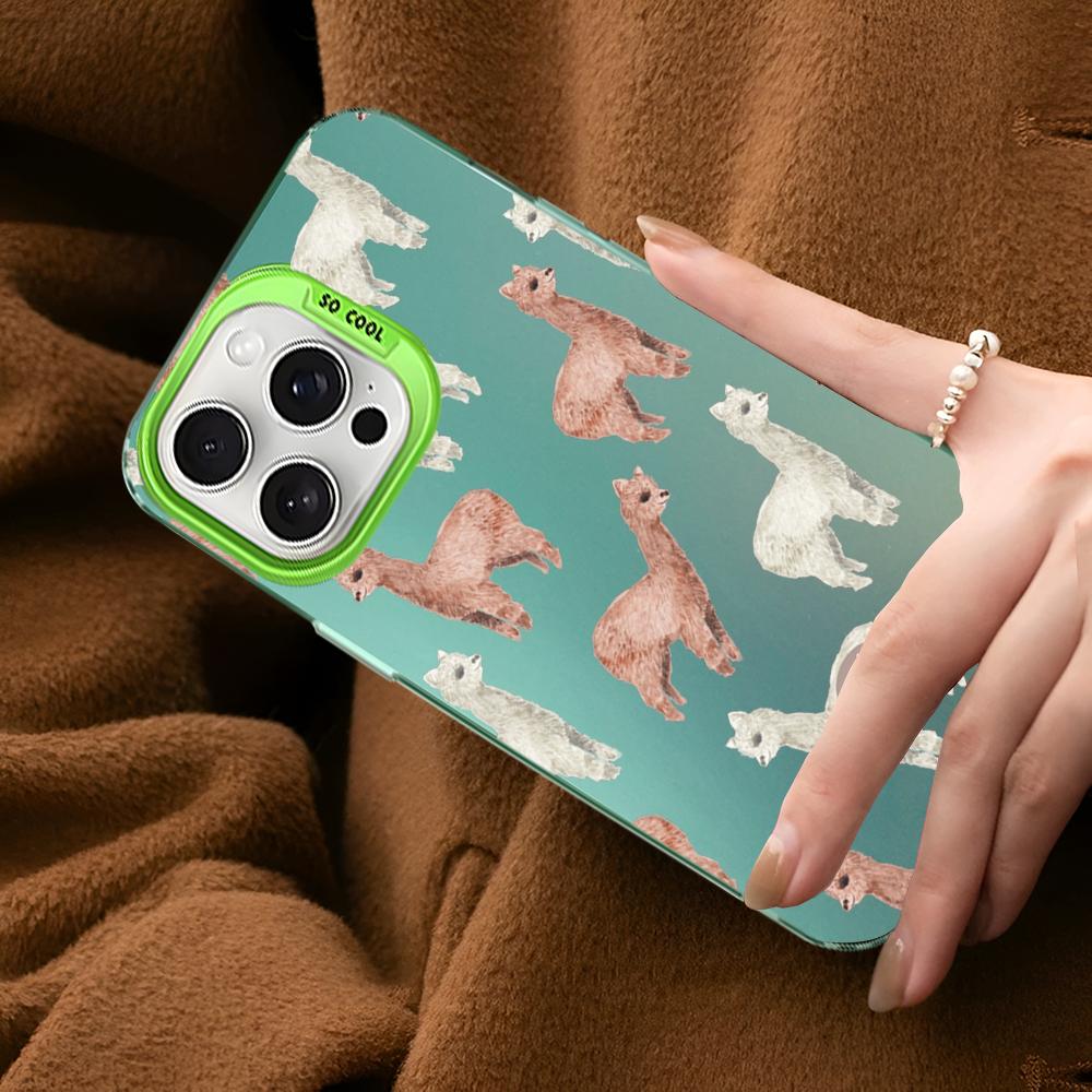 Лама Альпака Животные Мультяшные Цветной Чехол Для Телефона Для IPhone 16 15 14 13 12 11 Pro Max X XR XSMAX Матовый Ударопрочный Задний Чехол