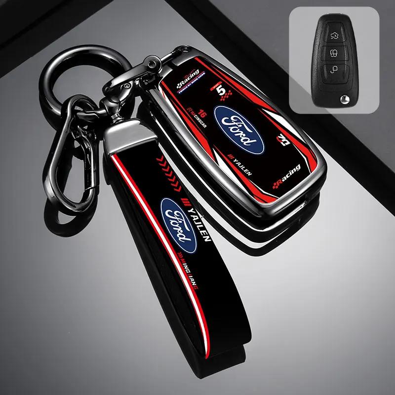 Car Sticker Car Sticker Ford Car Key Case Cover Shell Fob Key Bag For Ford Ranger C-Max S-Max Focus Galaxy Mondeo Transit Tourne