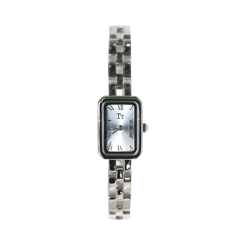 Women's watch, square bracelet style, steel band, fashionable, light luxury, retro, small and exquisite quartz watch for ladies.
