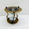 Nautical Marine Zig-Zag Sky Blue Hour Glass Sand Timer Engraved Solid Brass Sand Timer