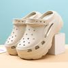 Hole Shoes Are Non-slip, Anti-foot Odor and Non-grinding Feet. Women Wear Thick-soled Heightening Color Matching Cool Slippers. Summer Slippers