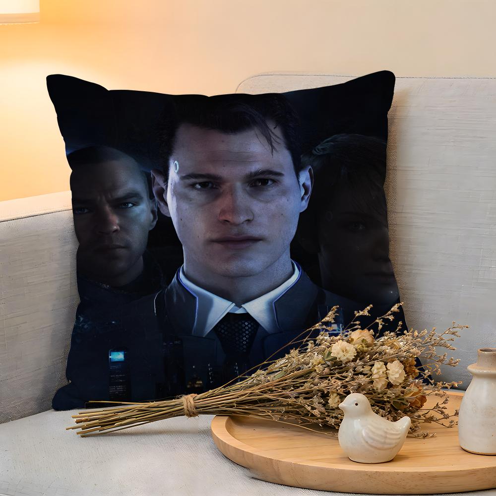Cushion Cover Linen SkinFriendly Soft Decorative Case for Sofa Home Decor Hot Game DDetroit Become Human Pillow cover