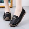 Fashion New Women Flats Shoes Genuine Leather Shoes Ballet Flats Ballerines Flats Walking Hollow Out Breathable Women's Moccasins