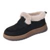 Cotton Shoes Women's Padded Autumn and Winter Snow Boots Meilad Women's Cotton Shoes Outside The Round Head Flat Bottom Mum Shoes Outdoor Winter Shoes