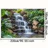 2D тропический водопад, фон для фотосъемки, зеленые растения, камни, природа