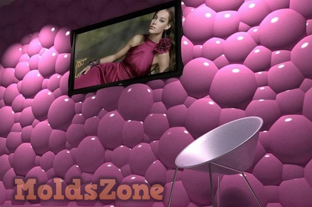 3D панель Форма для гипсовой, гипсовой или бетонной плитки для декоративных стеновых панелей «Шарики»