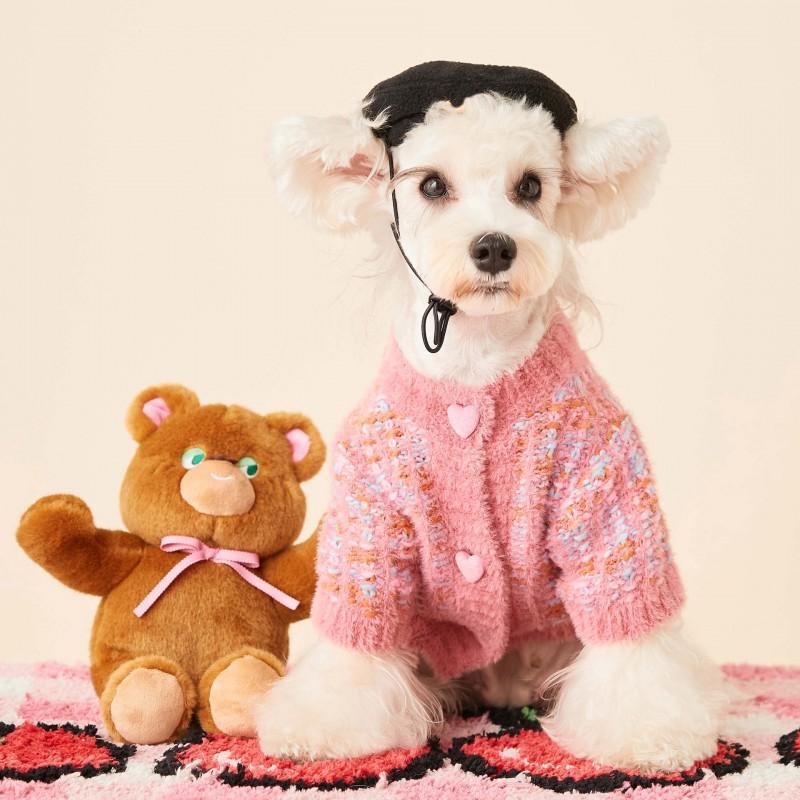 Pet Dog Sweater Winter - Colorful Knit Cardigan Female Dogs Teddy Schnauzer Corgi Bichon Shiba Inu