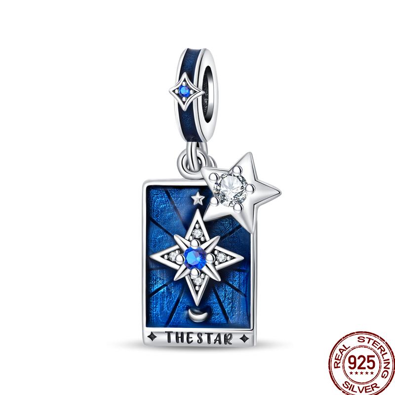 Медь Таро Звезда Луна Солнце Крест Библия Святое Благословение Амулет Бусины Подходят 3 мм Пан Оригинальный Браслет Сделай сам Подарок