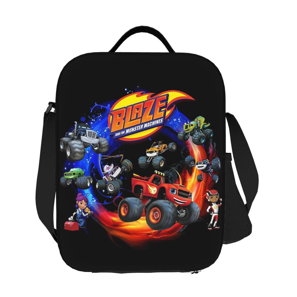 Blaze And The Monster Machines Active Insulated Lunch Bag for Women Children Leakproof Food Boxes Thermal Lunch Box Tote