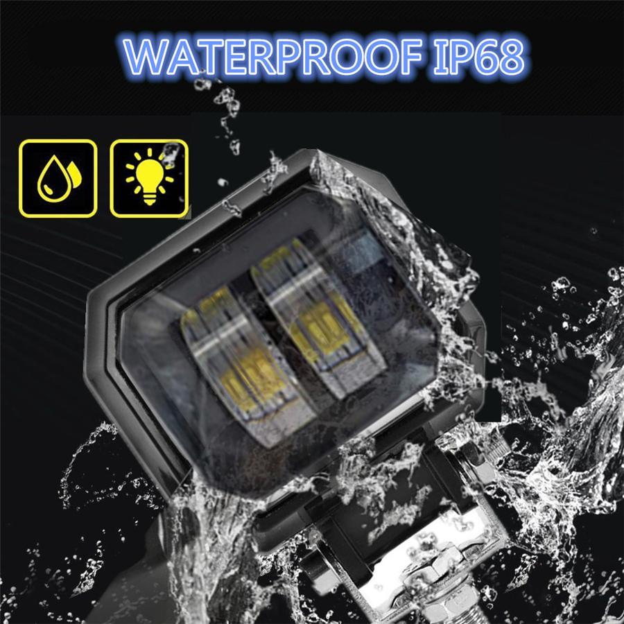 2 шт. 3 дюйма 12 В 24 В 6500 К 40 Вт Водонепроницаемая светодиодная балка CREE для бездорожья Автомобиль Лодка светодиодный рабочий свет Точечный свет