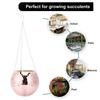 Disco Ball Plant Hanger Mirror Hemisphere Flowerpot Hanging Basket Garden Balcony Hanging Pot Ball Planter Office Ornament