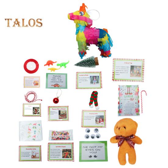 Рождественский комплект эльфа 2024 года 12/24 дня рождественских развлечений для эльфа реквизит обратный отсчет Рождества подарочная коробка для детей и семьи