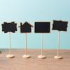 10Pcs Mini Chalkboards Creative Shape Eye-catching Wood Small Chalkboard Message Notice Blackboard with Stand for Home
