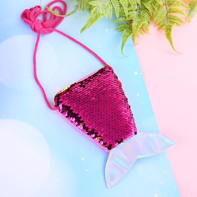 Mermaid Glitter Coin Purse - Children's Crossbody Bag & Women's Shoulder Bag