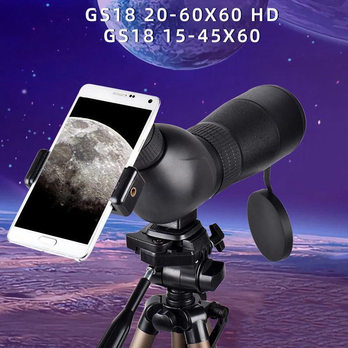 60-кратный Монокулярный Мощный Ночной астрономический телескоп высокой четкости при слабом освещении, телескоп для мобильного телефона с камерой для наблюдения за Луной