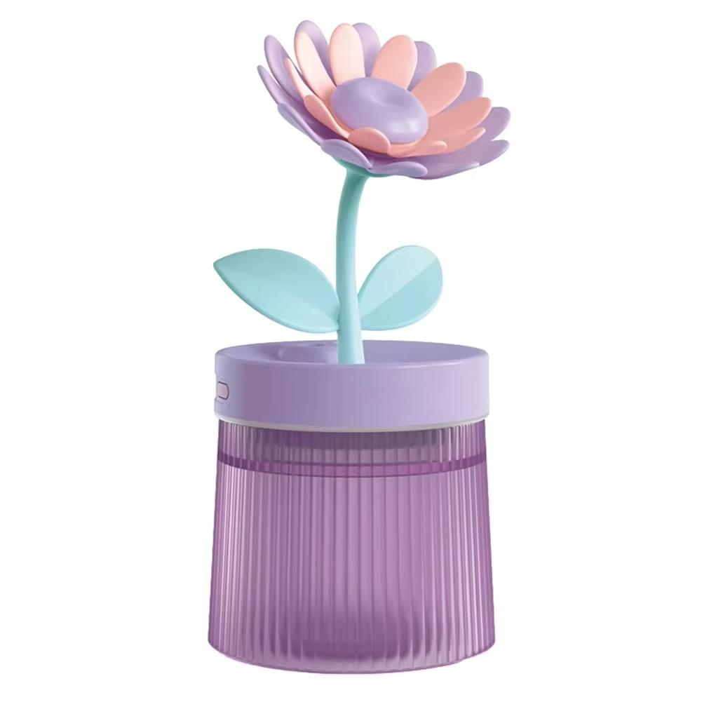 2026 USB Portable Ultrasonic Humidifier - Colorful Cup Aroma Diffuser, Cool Mist Maker, Flower Air Purifier with LED Light