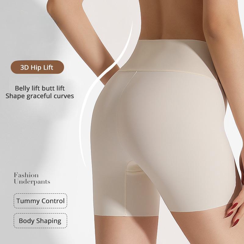 New Seamless Ice Silk Safety Short Pants Women's Summer Safety Shorts Under the Skirt High Waist Slimming Underwear Thin EMA