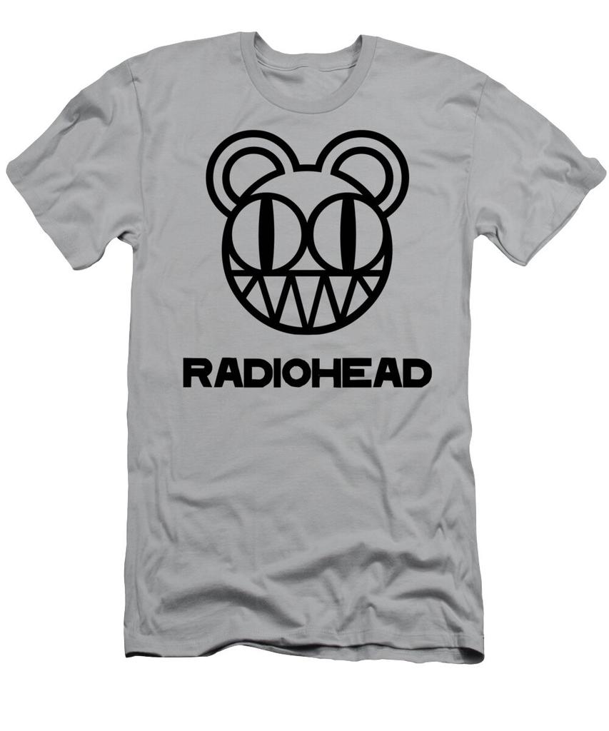Графическая футболка Radiohead 2026 Унисекс с круглым вырезом 100% Хлопок Короткий рукав Y2k Оверсайз Мода Винтажная Популярная Футболка