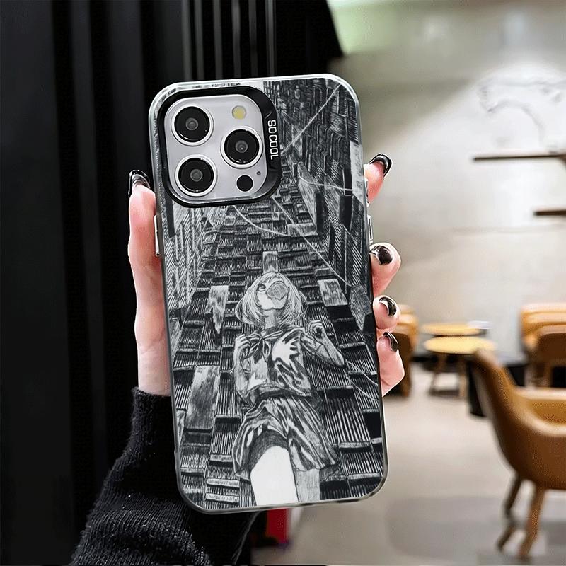 Ультра-перспективная аниме-чехол-бампер для iPhone 17 Air 16 16E 15 Pro Max 14 Plus 13 Mini 12 Задняя крышка Защита от падений Веселый