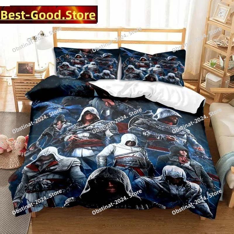 3D Print Fashion Game A-Assassins Creed Bedding Set Boys Girls Twin Queen King Size Duvet Cover Pillowcase Bed boys Adult