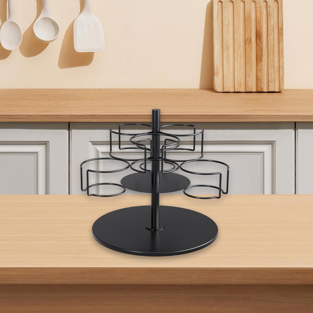 Вращающийся держатель для стаканов, стойка для хранения бутылок с водой, прочный держатель для бутылок на столешницу, вращающийся органайзер для стаканов