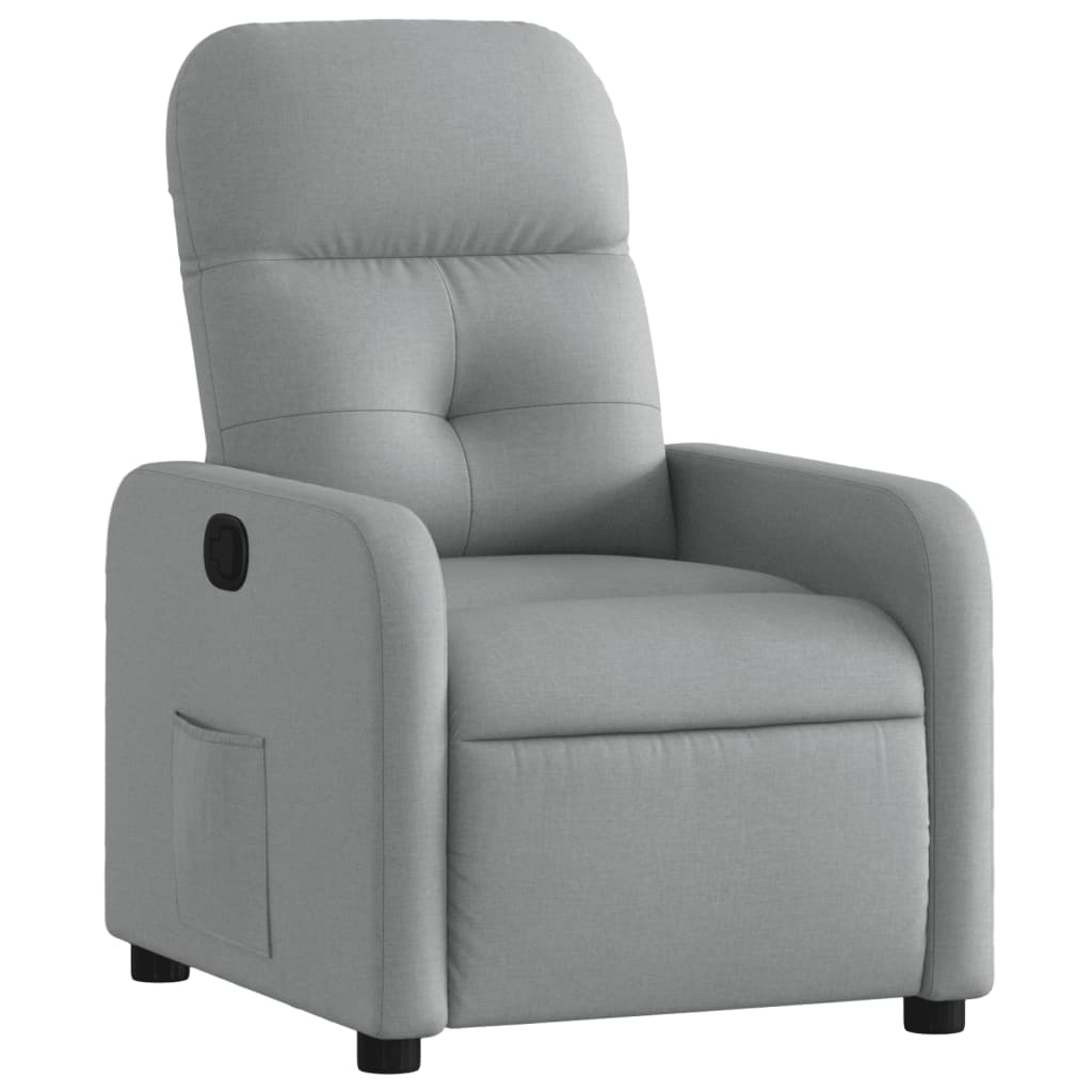 Relaxation Armchair Light Grey Fabric