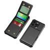 ZM11 For iPhone 13 Pro Case Card Slots PU+TPU Phone Cover with Kickstand