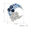 Rhinestone Inlay Brooch Pin Alloy Decor Badge Fashion Lapel Ornament  Gift