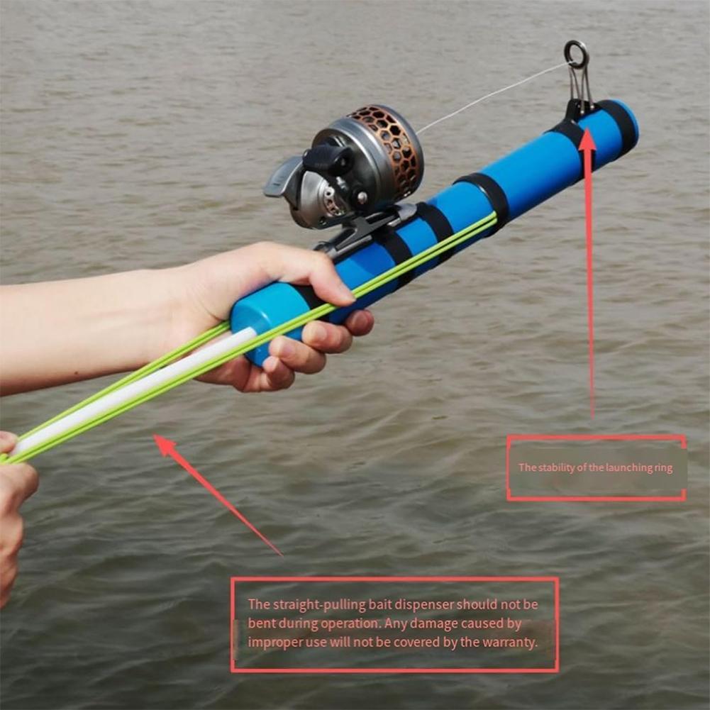 Fishing Catapult Rod Portable Lightweight Catapult Fishing Reel Durable Sturdy Fish Bait Launching Equipment for Traveling Bass