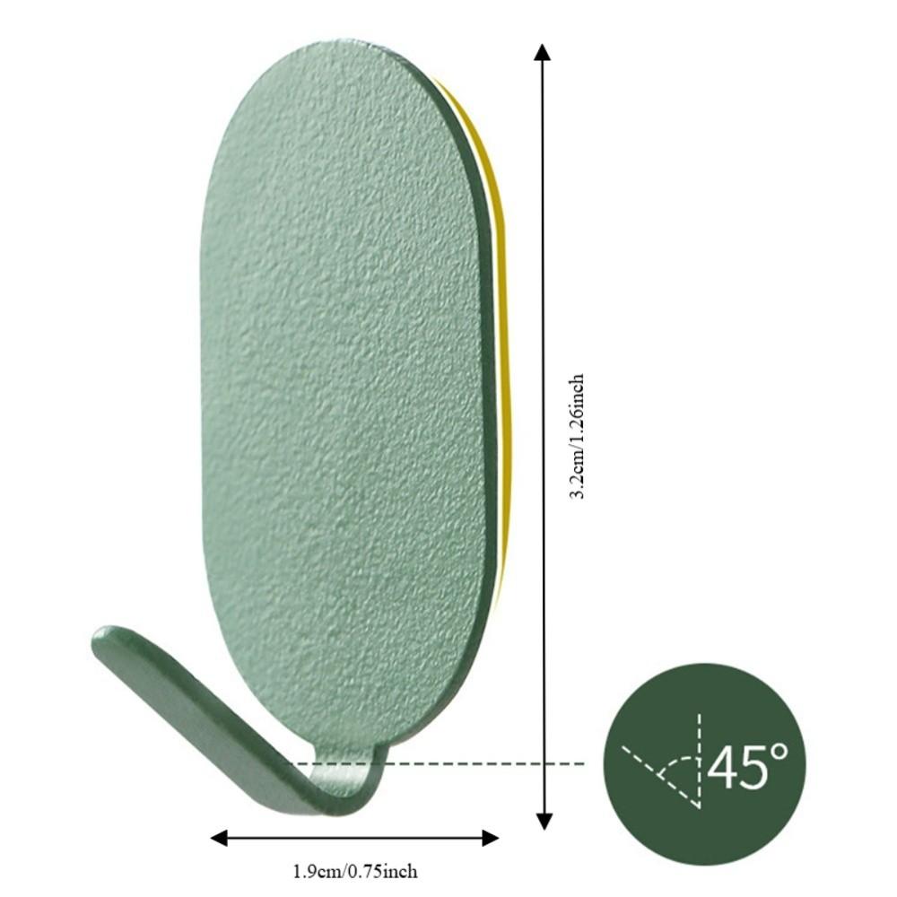 8 PCS Easy Install Adhesive Hook Iron Robe Hook Simple Coat Hook Home Supply