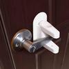 SecureGuard Door Lever Lock - Easy-to-Install, No Tools Required, 2 Button Push, 90° Swivel Handle, Polished Metal Finish, Durable and Reliable