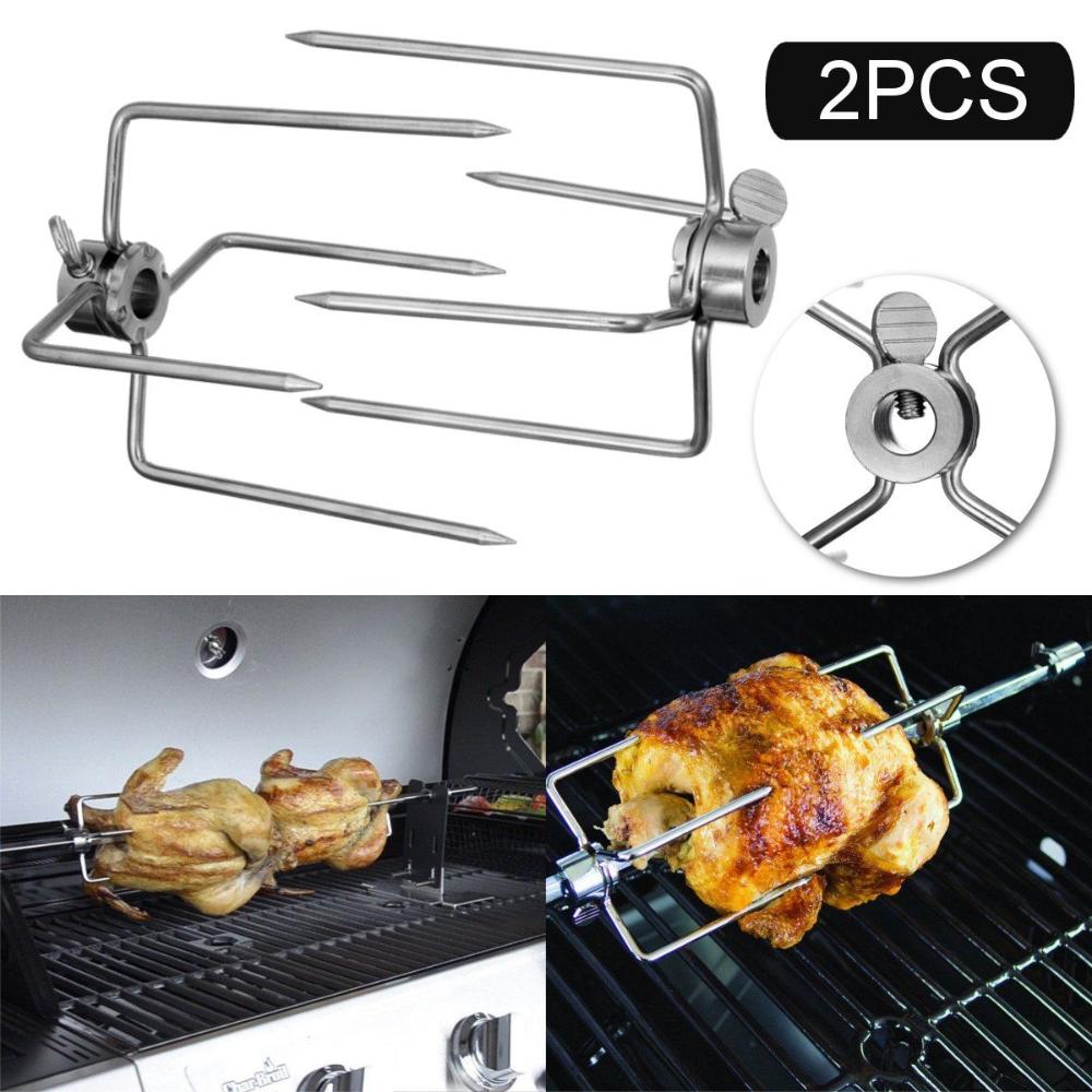 Barbecue Accessories BBQ Tool Rotisserie Food Grade Spit Forks Chicken Grill Meat Fork BBQ Forks