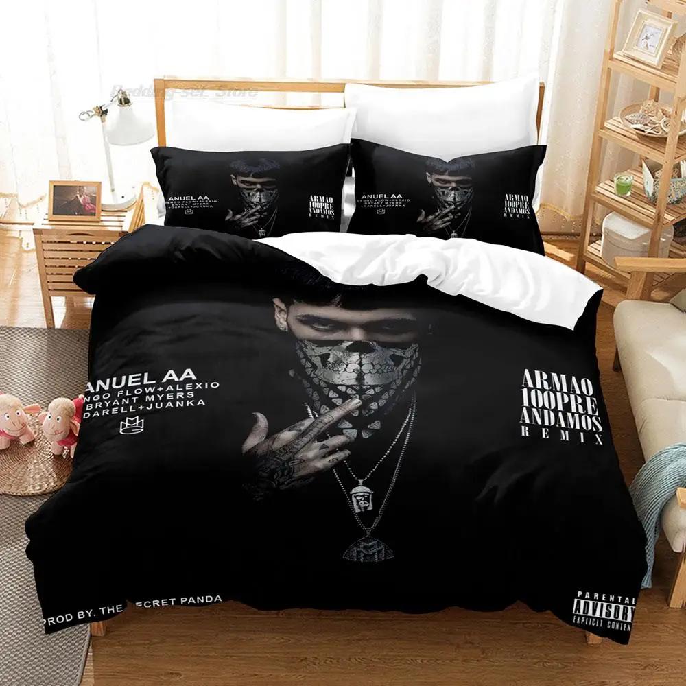 Anuel Aa Real Hasta La Постельное белье Single Twin Full Queen King Size Кровать Комплект для детской спальни Пододеяльники Наборы с 3D-принтом
