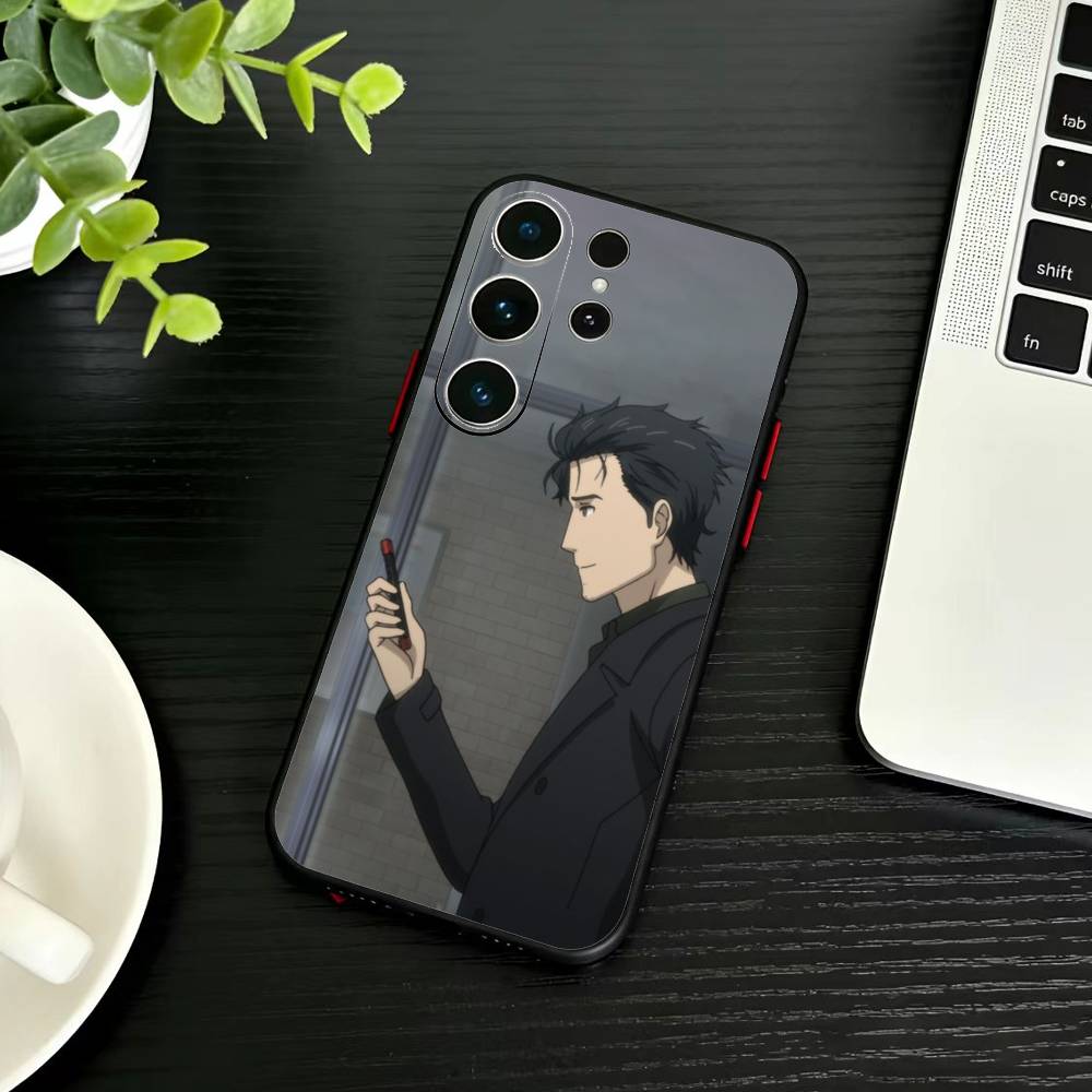 Чехол для телефона STEINS GATE F-Rintaro O-Okabe для Samsung S26,S25,S24,S23,S22,S21,S20,S30,Ultra,Plus,Fe,Note,5G Черный