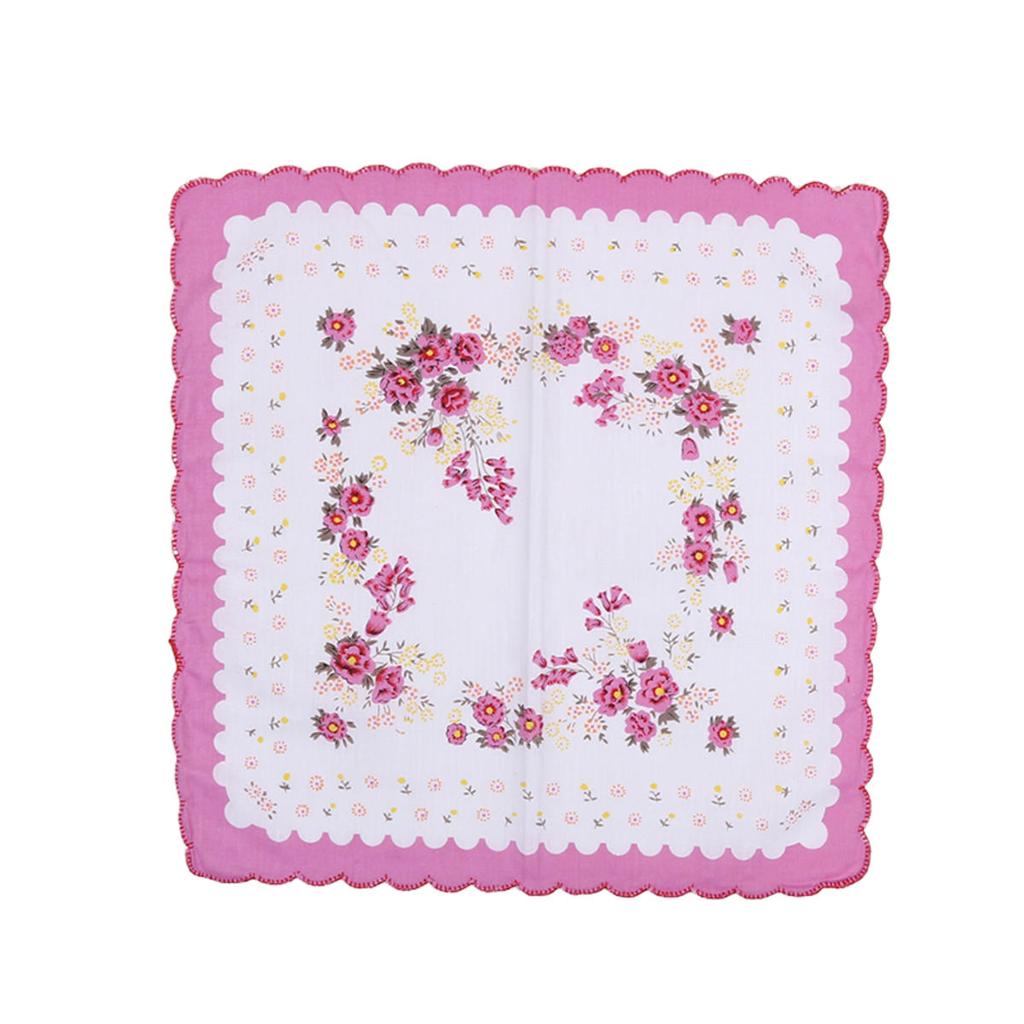 3 шт. Цветочные носовые платки полотенца 30*29 см элегантный винтажный классический хлопковый носовой платок летний портативный женский повседневный полотенце для рук