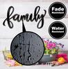 1pc Black Family Sign Heavy Iron Happy Family Wall Art Family Wall Sticker for Home Living Room/Home Decoration Hanging Wall Art