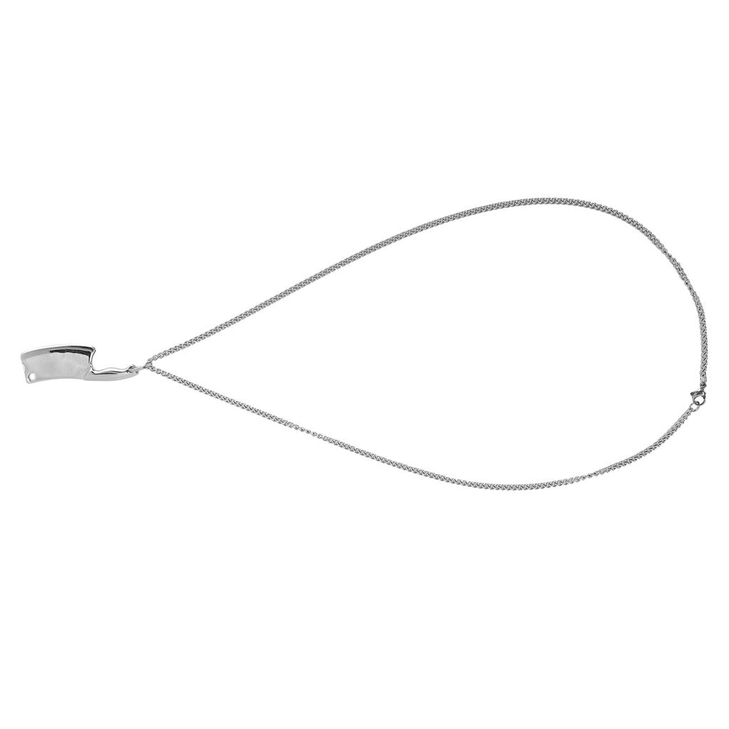 Подвеска-ожерелье из нержавеющей стали в виде ножа для рубки для мужчин Модное ожерелье Ювелирные изделияСеребро