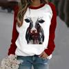 Autumn Women Thin Pullovers Winter Casual Tops Vintage 3D Printed Sweatshirt Ladies Street Long Sleeve Sports Hoodie