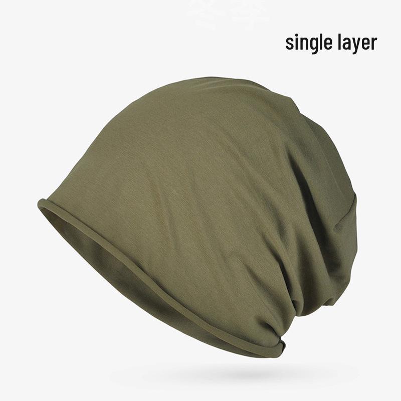 Unisex Lightweight Cotton Headscarf: Spring/Summer Breathable Cap & Sleep Hat