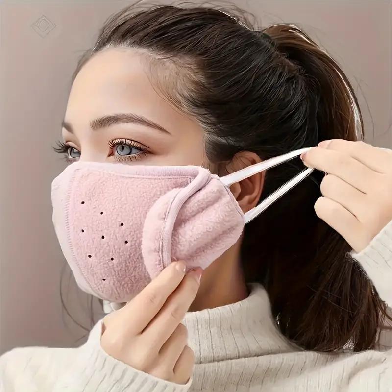 Women Men Winter Warm Cold-proof Earmuffs Windproof Mouth Cover Female Outdoor Mask Cycling Ear Warmer