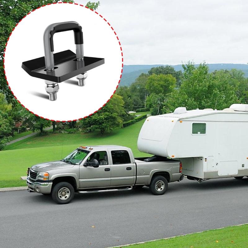 Multiple Vehicle Tow Hitch Stabilizer Rustproof U Bolt Clamp Secure Connection Trailer Coupler Lock for Caravans & Trailers