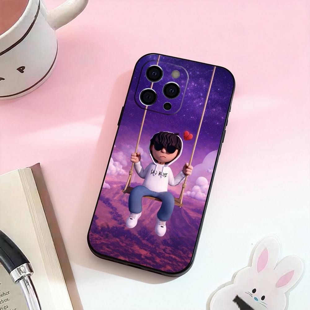 J-Junior H S-Sad B-Boyz Phone Case For iPhone 17,16,15,14,13,12,11 Plus,Pro Max,Soft Silicone Black Cover