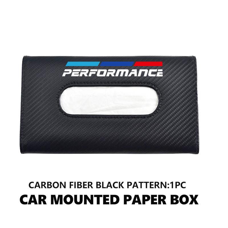 UKK30 Car Tissue Box Sun Visor Type Block Hanging Napkin Holder Paper Rack For BMW M M2 M3 M4 M5 M6 E46 E90 E60 F30 E39 X1 X3 X4 X5