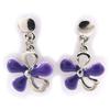 Les Trésors De Lily [J9010] - Фиолетовые дизайнерские серьги «Флора»
