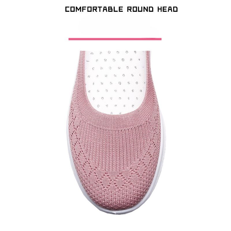 Lightweight Mesh Womens Breathable Flat Shoes - Ultra-Comfortable, Slip-Resistant, and Ventilated for Outdoor Casual Wear