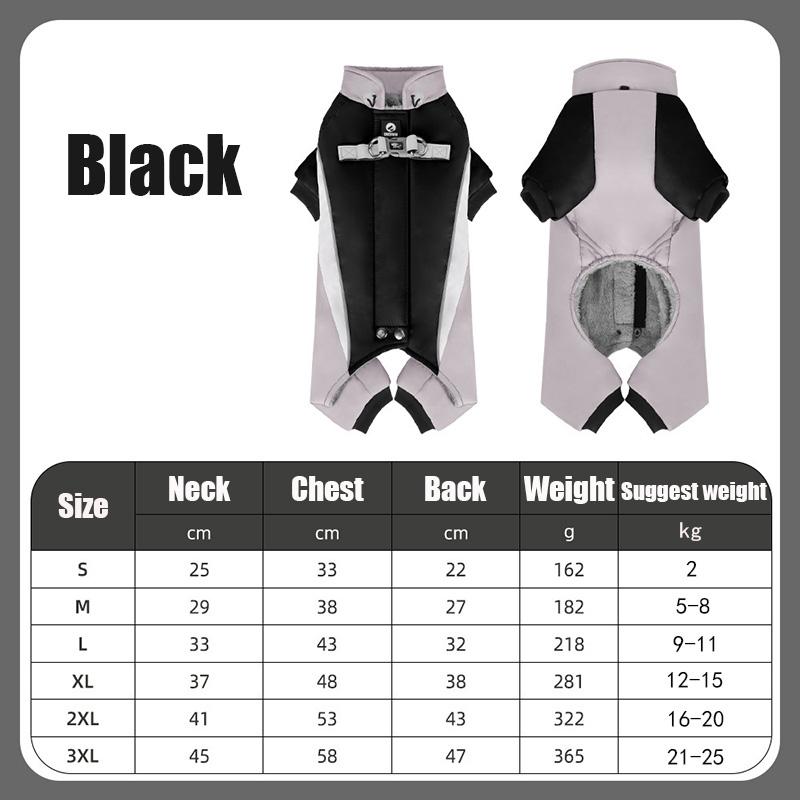 Winter Warm Down Jacket for Schnauzer Heavy Duty Fourleg Dog Parka Cotton Clothes for Small Medium Dog Thick Coat French Bulldog