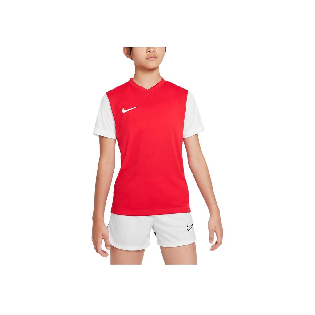 Nike Детская футболка с логотипом и цветовыми блоками Dri-Fit Топы DH8389-657