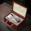 Ru kiln office cup mug for teacher tea separation tea cup ceramic teacup with lid gift box business gift